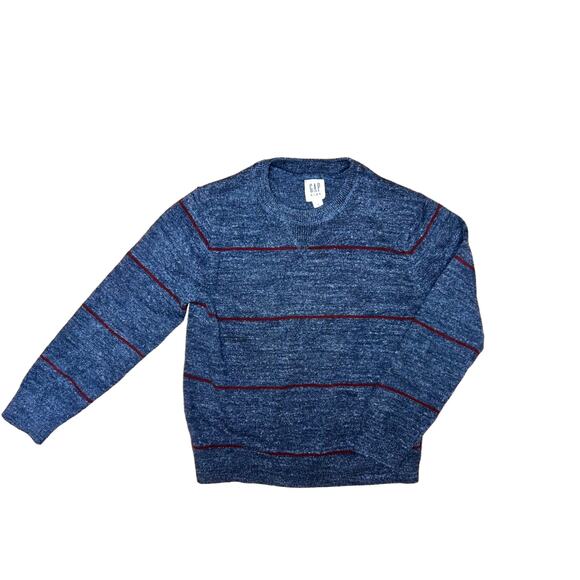 Gap Kids Blue Stripe Long-Sleeve Sweater, Size M - Picture 2 of 5
